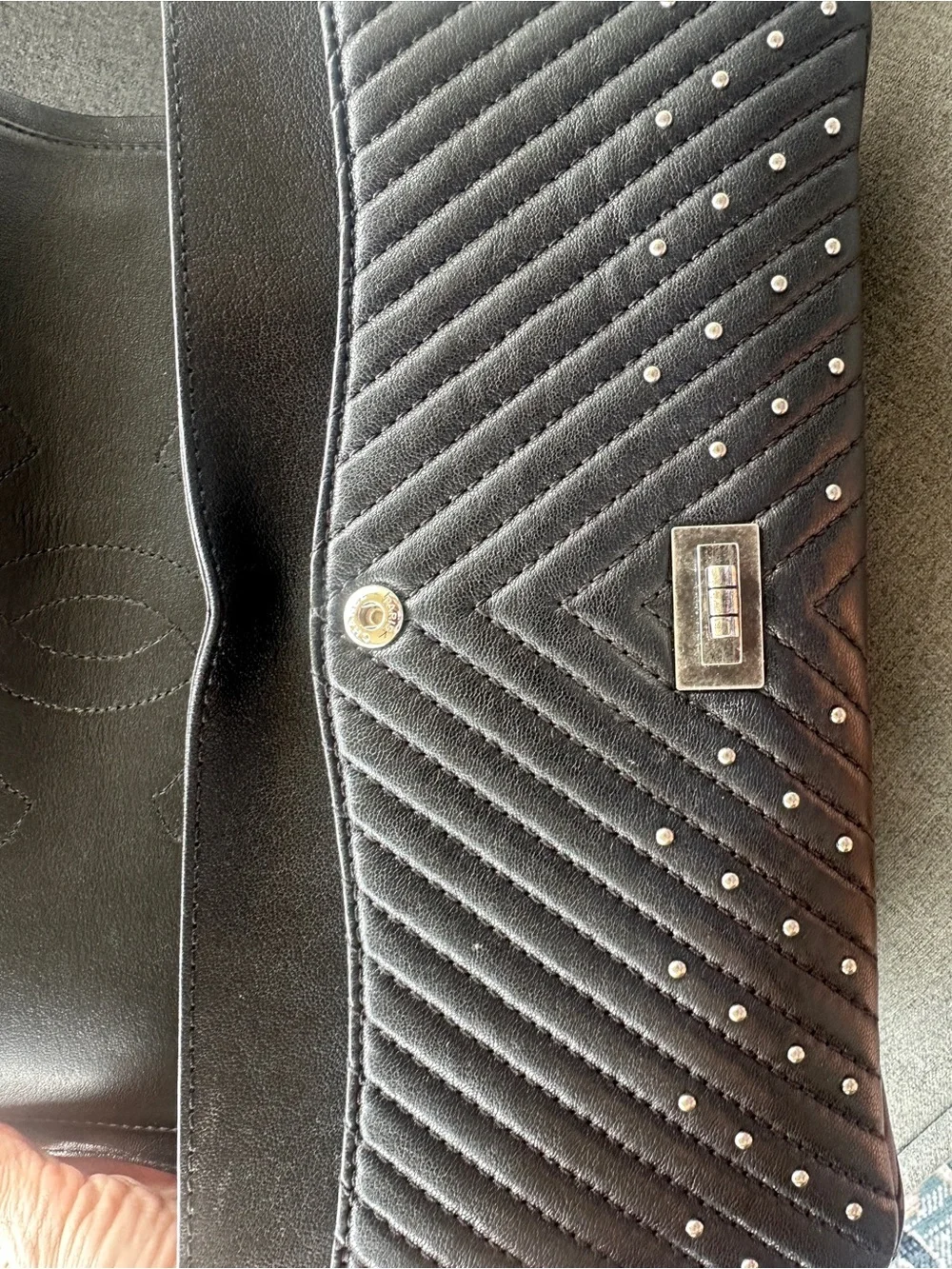 CHANEL Stud Wars Chevron 226 Reissue Double Flap Bag